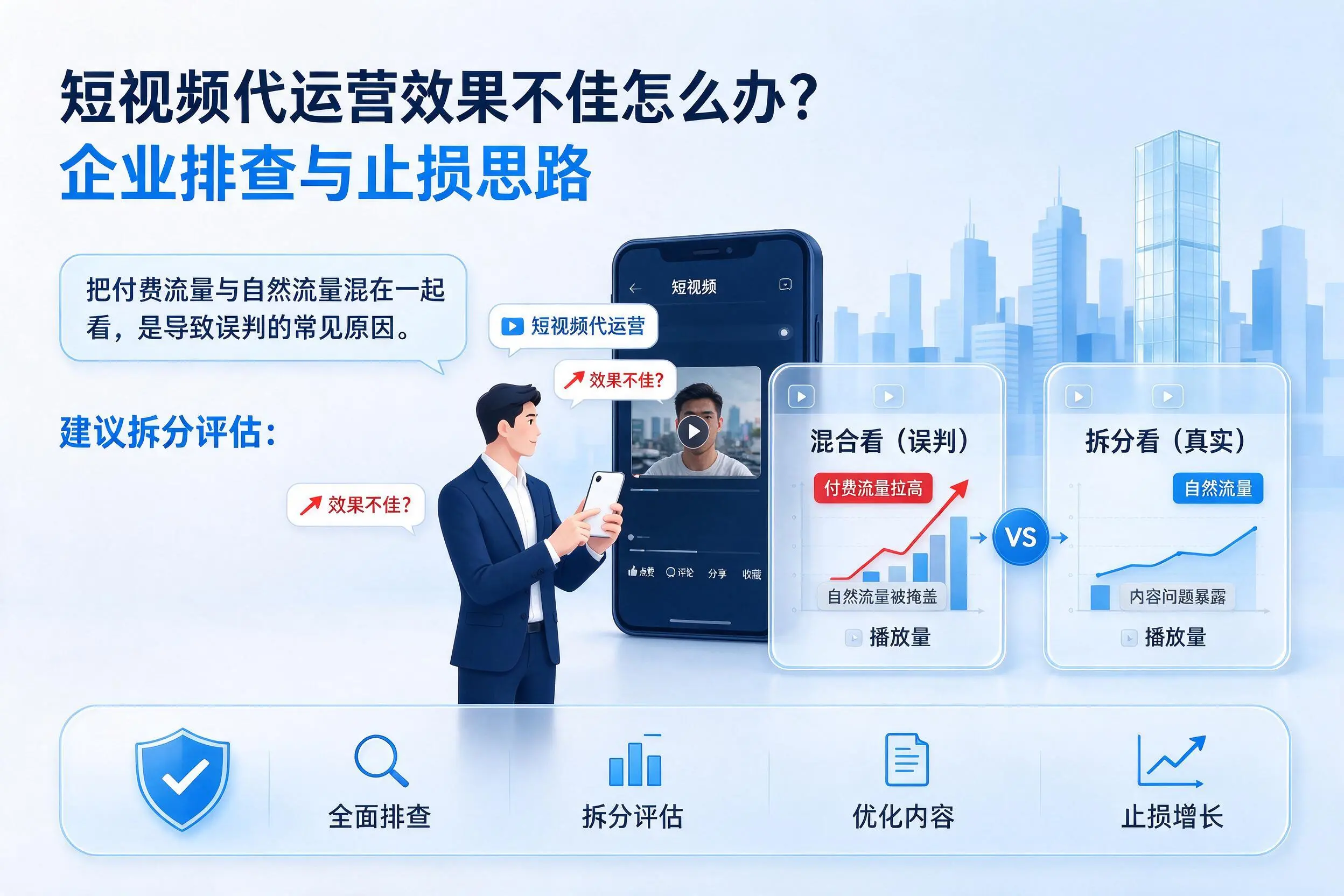 短视频代运营效果不佳怎么办？贺州企业排查与止损思路