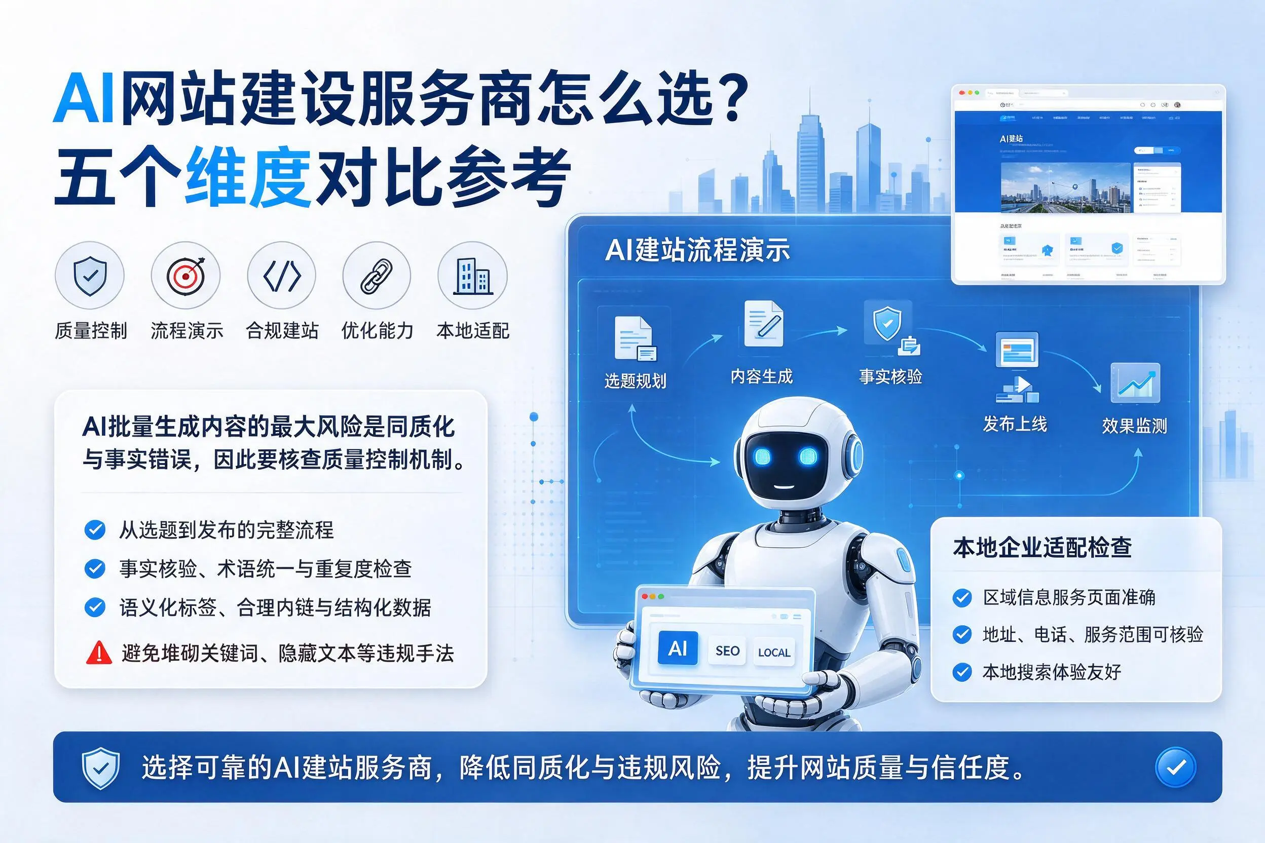 贺州AI网站建设服务商怎么选?五个维度对比参考